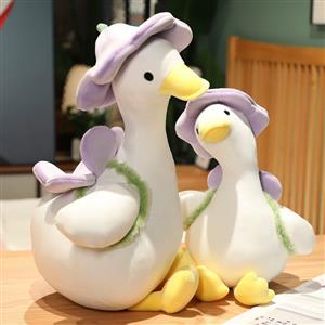 Cute big yellow duck doll throw pillow